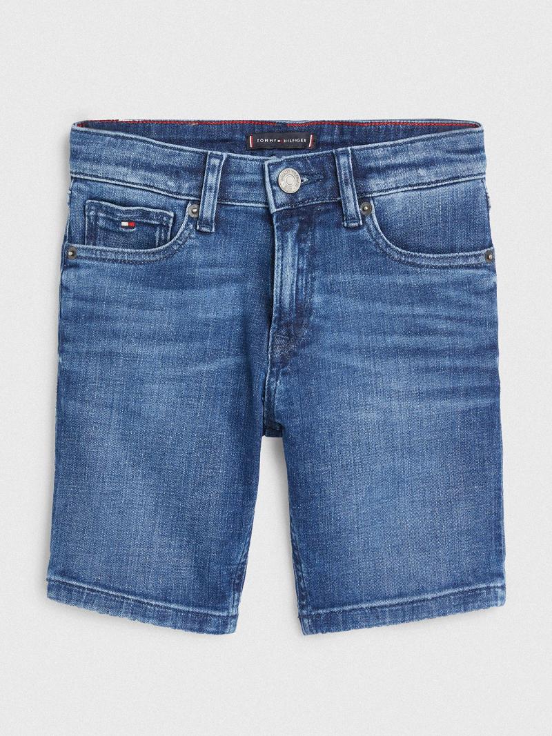 Fiú Tommy Hilfiger Denim Rövidnadrág Kék | HU 2177VRW